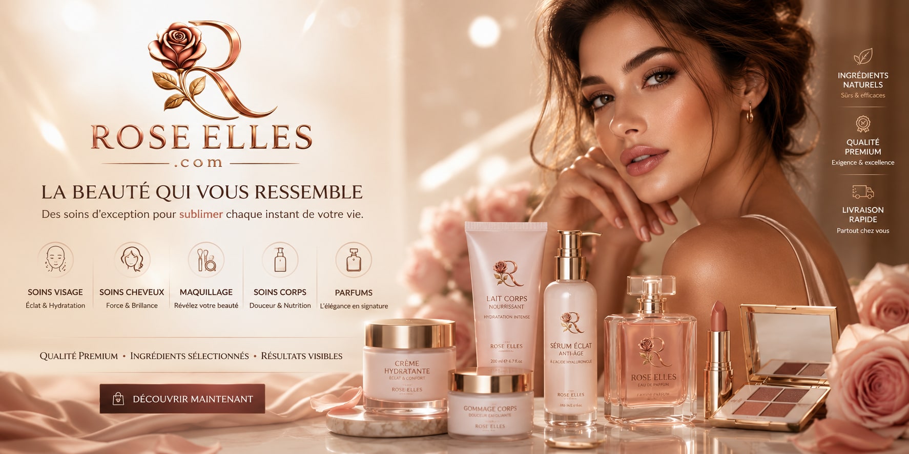 Roseelles — cosmétiques d’exception, livrés partout au Maroc, paiement à la livraison.