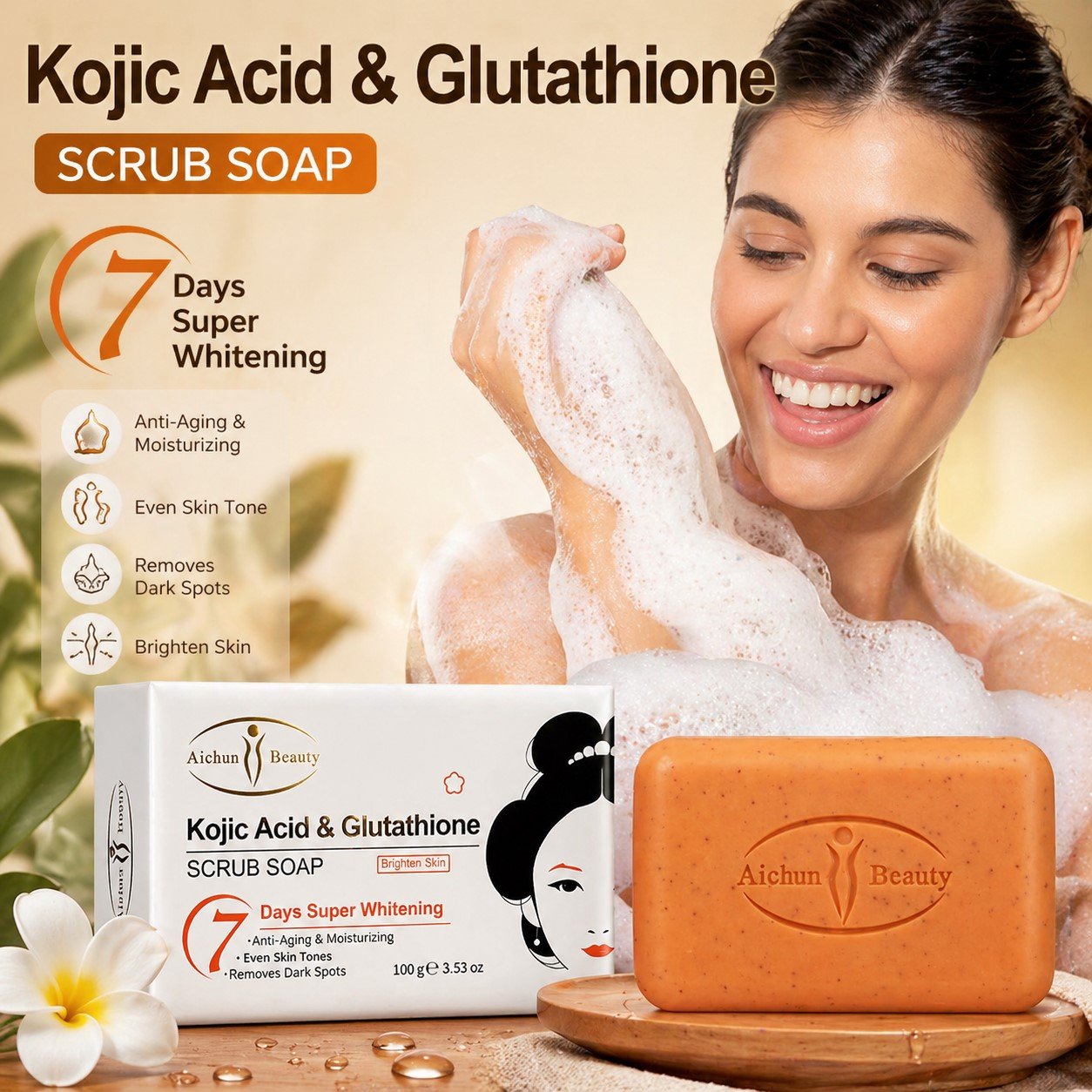 Savon Exfoliant à l’Acide Kojique